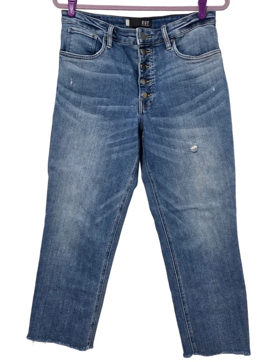 Kut From The Kloth
Rachael High-Rise Button-Fly Women's Jeans in Medium Blue - Picture 2 of 10